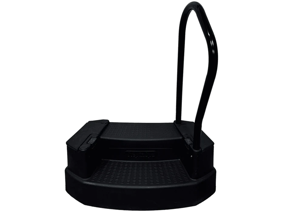 Marche pour spa Step-In-Spa avec rampe et éclairage LED – Noir