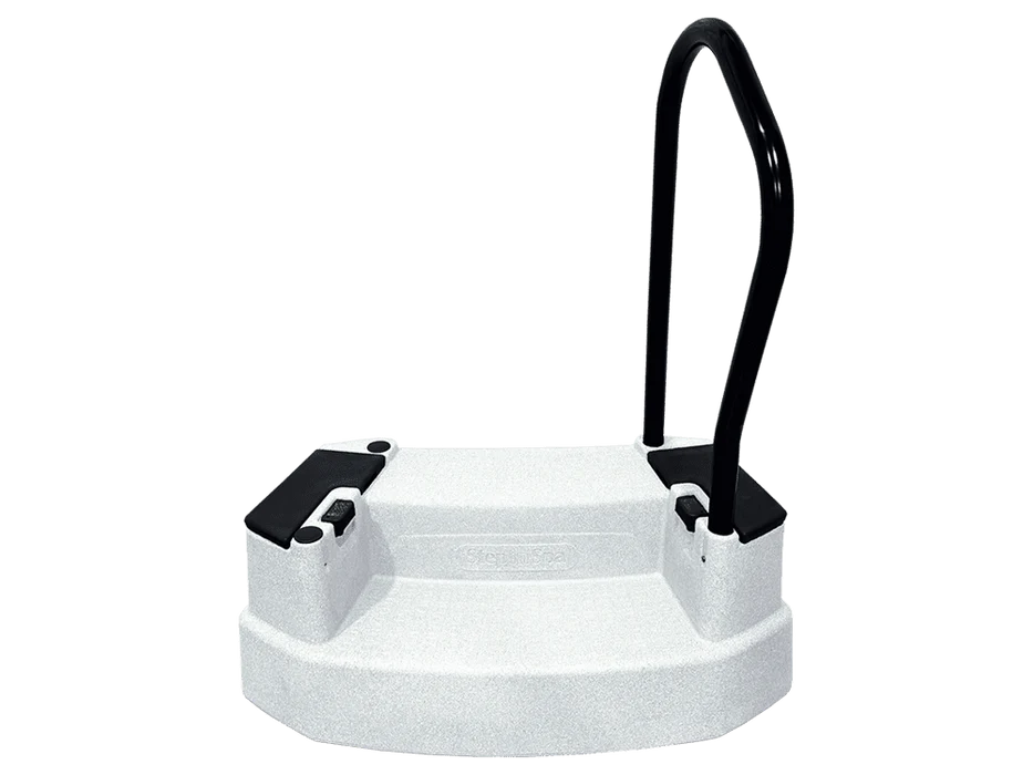 Marche pour spa Step-In-Spa avec rampe et éclairage LED – Blanc