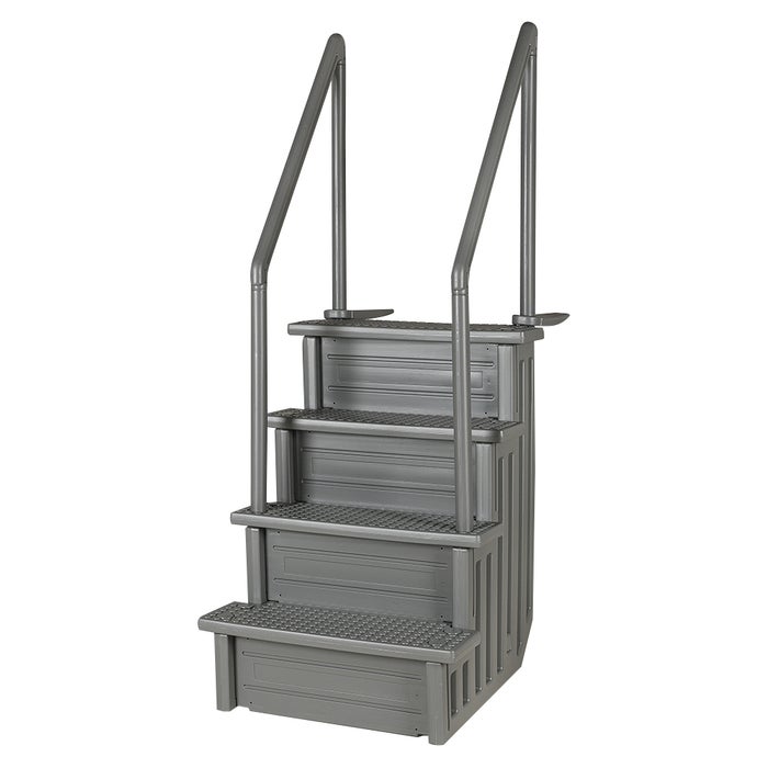 Marche Soma Grise pour piscine hors terre – avec rampes et ballasts inclu