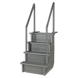 Marche Soma Grise pour piscine hors terre – avec rampes et ballasts inclu
