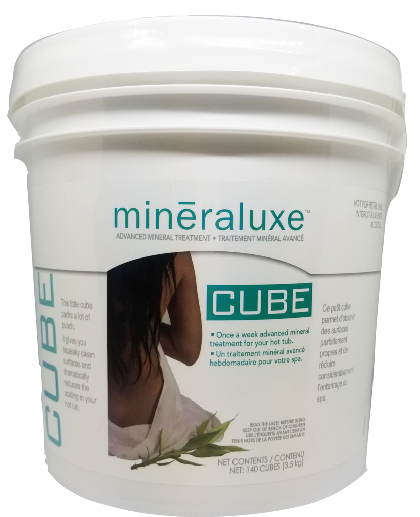 Cube Minéraluxe – Traitement hebdomadaire pour spa | Eau douce, anti-tartre et protection complète