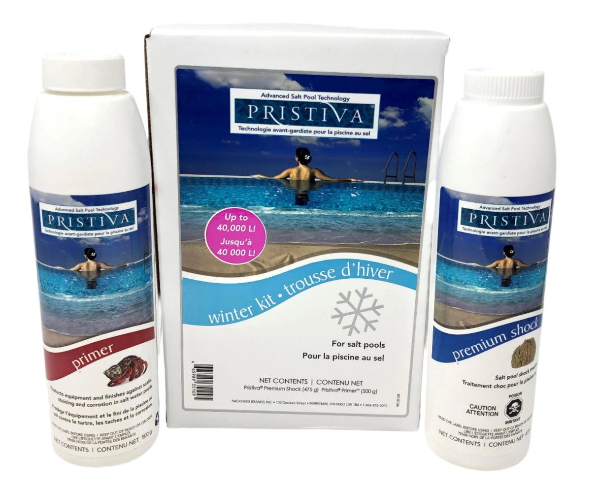 Trousse d'Hivernisation Piscine au Sel Pristiva – Protection Complète pour Piscines jusqu'à 40 000 Litres