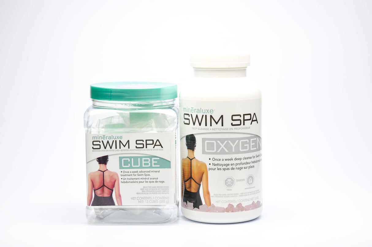 Kit d’entretien Minéraluxe pour spa de nage – Traitement complet pour eau claire et équilibrée