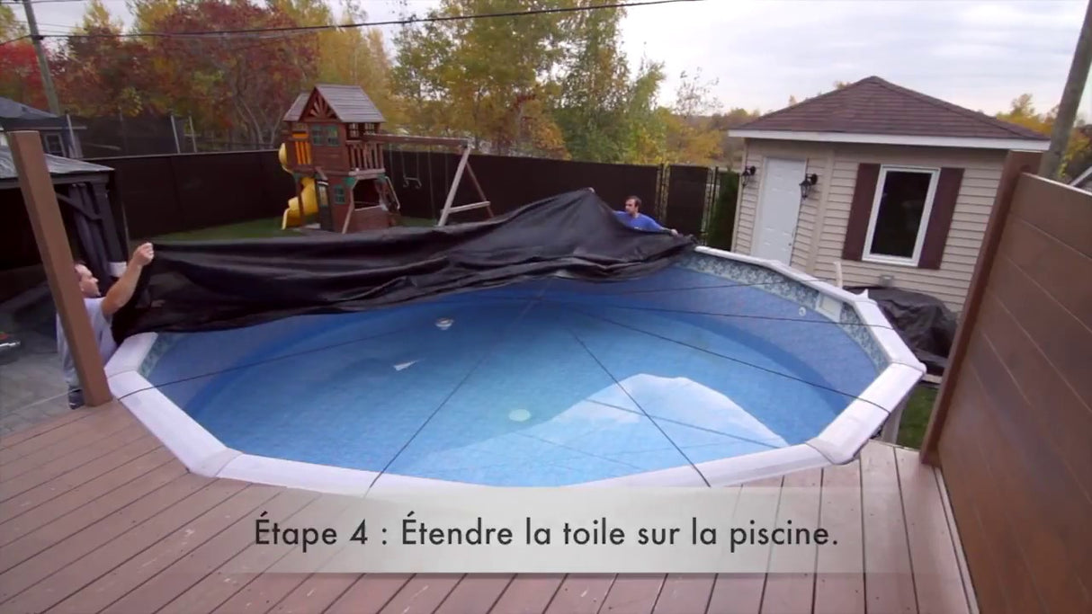 Système d’élastiques pour fermeture de piscine